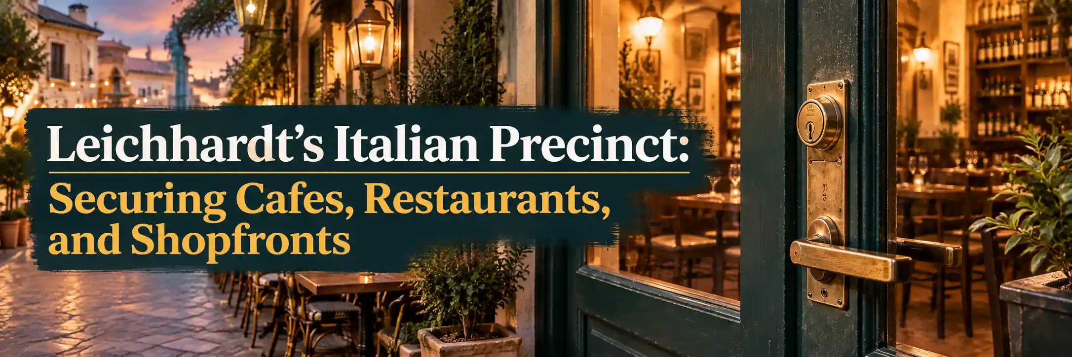 Leichhardt Italian Precinct commercial locksmith securing cafes, restaurants, and shopfronts