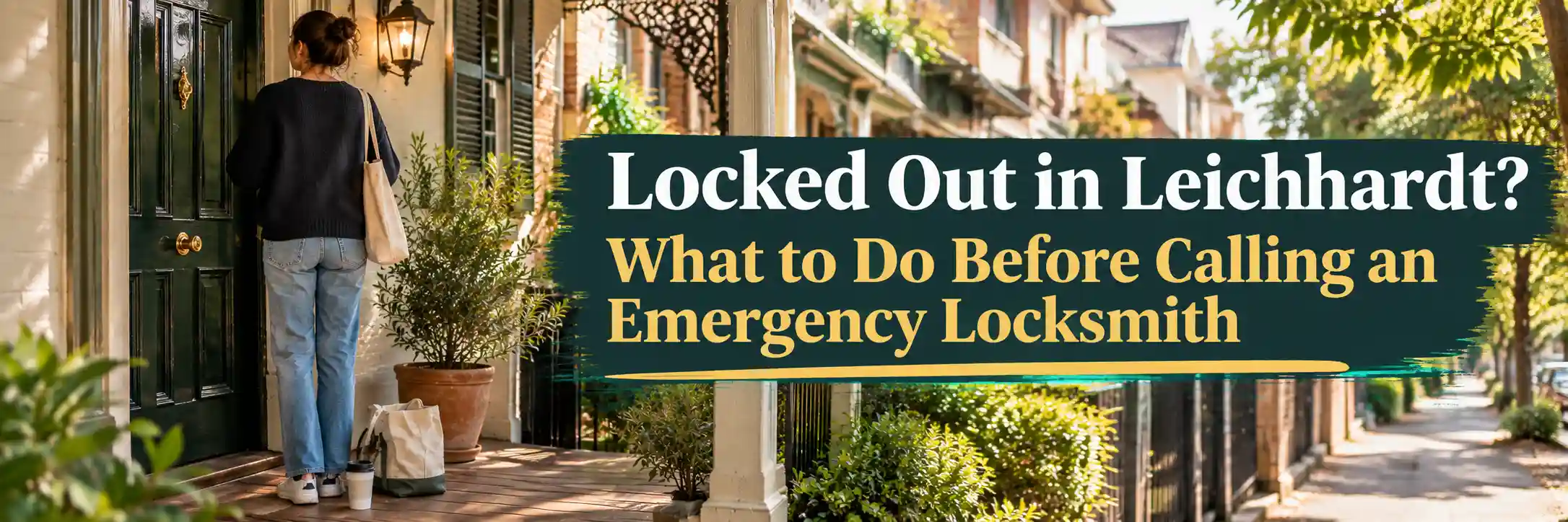 Locked out in Leichhardt and waiting outside a home before calling an emergency locksmith