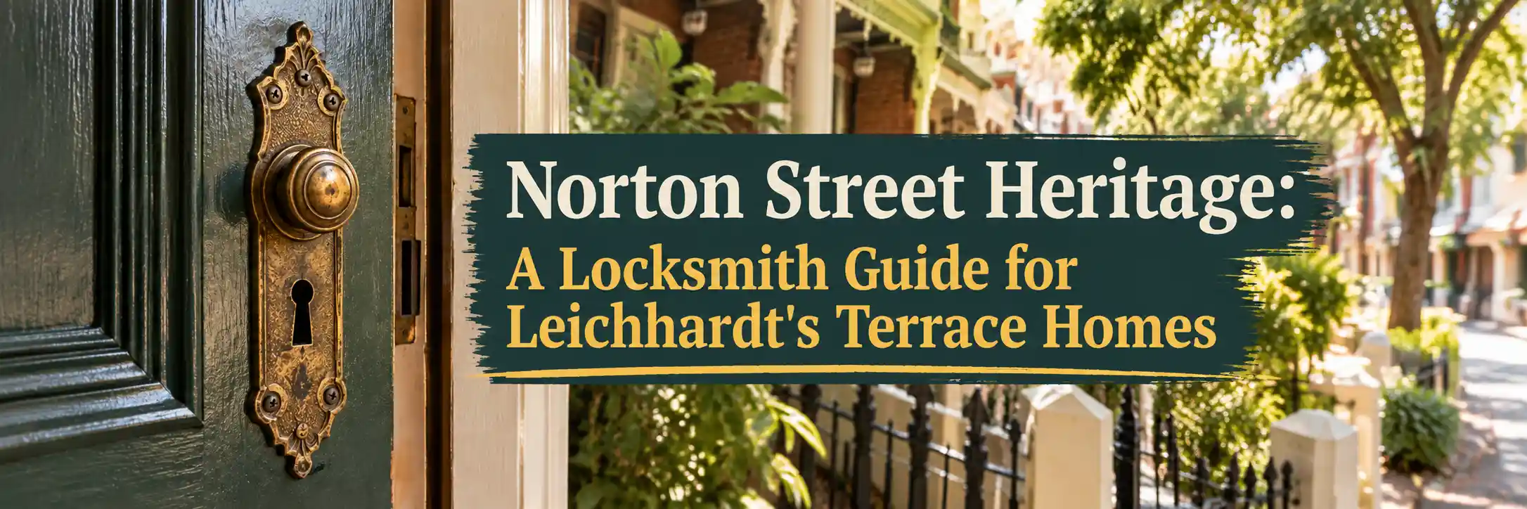 Heritage door lock on a Leichhardt terrace home near Norton Street